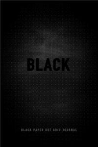 Black - Black Paper Dot Grid Journal