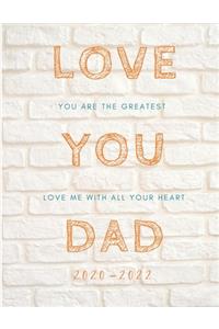 Love You Dad 2020-2022 3 Year Planner