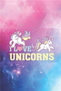 I Heart Love Unicorns - Magical Unicorn Journal
