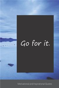 Go for it.
