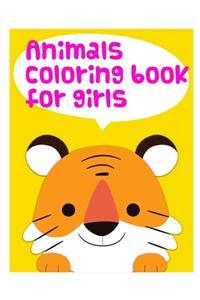 Animals coloring book for girls