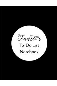 Janitor To Do List Notebook