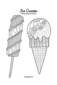 Ice Cream Coloring Book for Grown-Ups 1