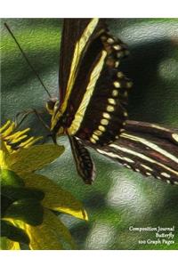 Composition Journal Butterfly 100 Graph Pages