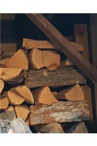 Rustic School Composition Book Firewood Sticks Woodshed 130 Pages