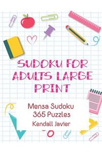 Sudoku for Adults Large Print