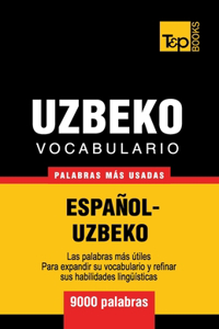 Vocabulario español-uzbeco - 9000 palabras más usadas