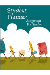 Student Planner Assignment for Student: Academic Year Lesson Plan and Record Book . Weekly and Monthly Student Planner. with Blank Calendar