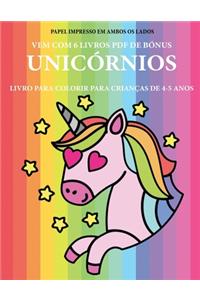 Livro para colorir para crianças de 4-5 anos (Unicórnios)