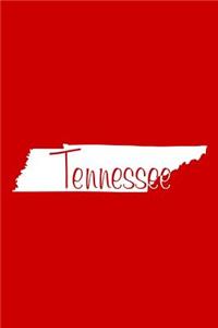 Tennessee - Red Lined Notebook with Margins
