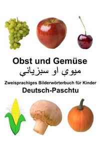 Deutsch-Paschtu Obst und Gemüse Zweisprachiges Bilderwörterbuch für Kinder