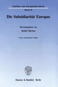 Die Subsidiaritat Europas