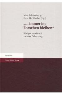 ... Immer Im Forschen Bleiben!