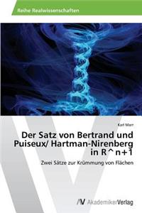 Satz von Bertrand und Puiseux/ Hartman-Nirenberg in R^n+1