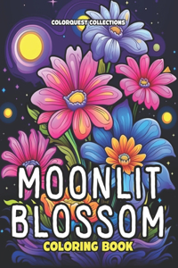 Moonlit Blossom Coloring Book