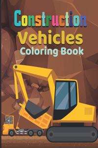 Construction vehicles Coloring Book