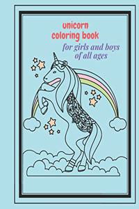 unicorn coloring book for girls and boys of all ages