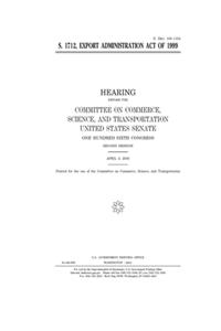 S. 1712, Export Administration Act of 1999