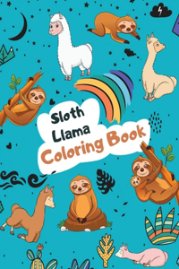 Sloth Llama Coloring Book