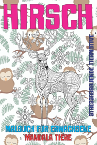 Malbuch für Erwachsene - Stressabbauende Tiermotive - Mandala Tiere - Hirsch