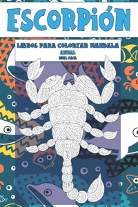 Libros para colorear Mandala - Nivel fácil - Animal - Escorpión