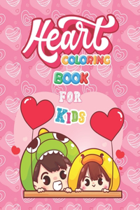 Heart coloring book for kids