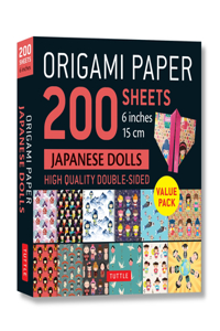 Origami Paper 200 Sheets Japanese Dolls 6 (15 CM)
