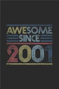 Awesome Since 2001: Graph Ruled Notebook - Journal for Birthday Gift Idea