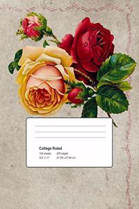 Victorian Steampunk Roses Bouquet Notebook