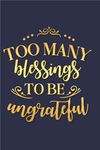 Too Many Blessings to Be Ungrateful