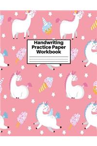Handwriting Practice Paper Workbook