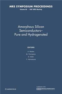 Amorphous Silicon Semiconductors Pure and Hydrogenated: Volume 95