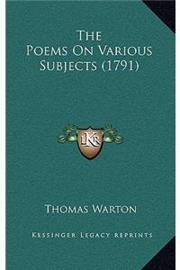 The Poems on Various Subjects (1791)