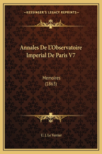 Annales De L'Observatoire Imperial De Paris V7