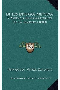 de Los Diversos Metodos y Medios Exploratorios de La Matriz (1883)