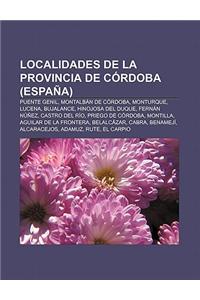 Localidades de La Provincia de Cordoba (Espana)