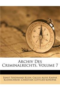 Archiv des Criminalrechts.