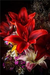 Red Daylily Flower Arrangement Journal