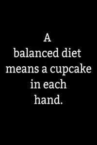 A balanced diet means a cupcake in each hand.