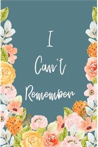 I Can't Remember