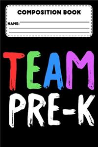 Composition Book Team Pre-K