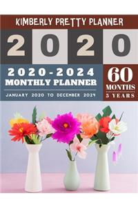 2020-2024 monthly planner
