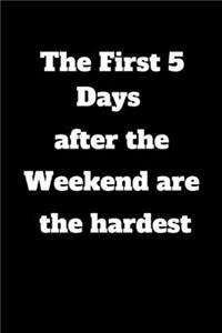 The First 5 days after the weekend are the hardest