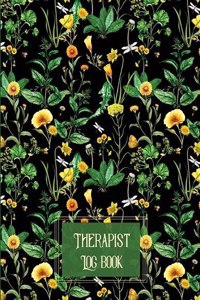Therapist Log Book-Therapist Notebook For Clients-Record Schedule Appointment Hours Log Time Sheet-Therapist Notebook With Sections-Therapist Notebook Planner