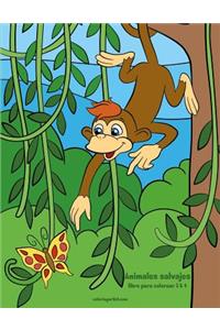 Animales salvajes libro para colorear 3 & 4