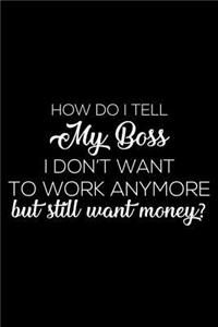How Do I Tell My Boss I Don't Want to Work Anymore But Still Want Money?
