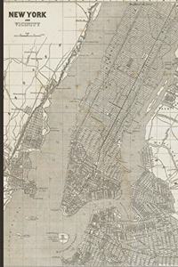 Vintage Map of New York City Journal
