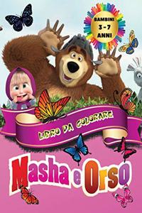 Masha e Orso - Libro da Colorare Bambini 3 - 7 Anni