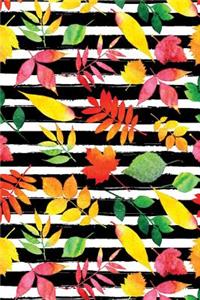 Bullet Journal Notebook Autumn Leaves Pattern