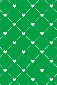 Journal Notebook White Quilted Hearts Pattern 7